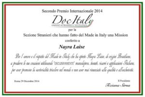 Premio Doc Italy Nayra Laise