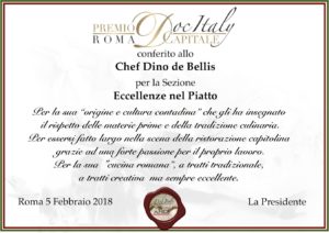 premio doc italy - dino de bellis chef